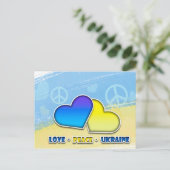 Paix. Amour. Carte postale Ukraine (Debout devant)