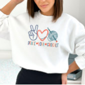 Paix, Amour Crochet Sweatshirt