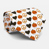 Paix, amour et cravate de Halloween (Roulé)