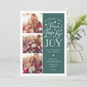 Paix, amour et joie | Carte photo de Noël (Debout devant)