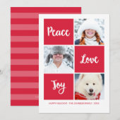Paix Amour et Joie | Carte photo de vacances (Devant / Derrière)