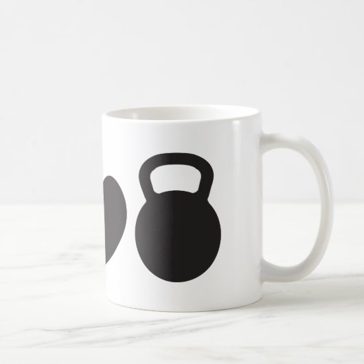 Paix, amour, et tasse de Kettlebell" (Droite)