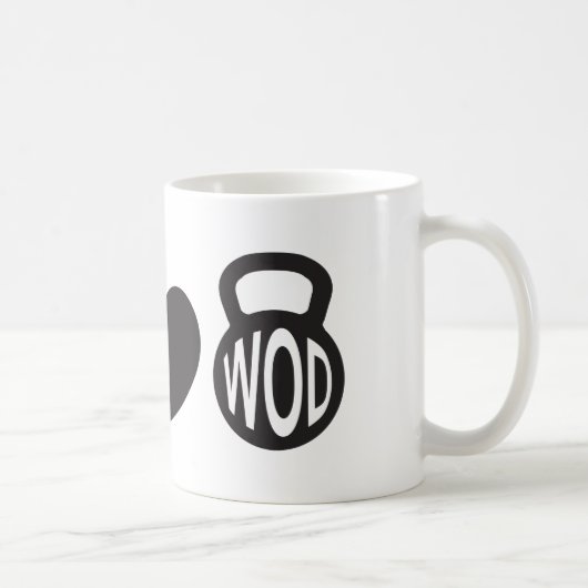Paix, amour, et tasse de WOD" (Droite)