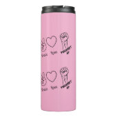 Paix, Amour, Feminist AF - bouteille d'eau (Dos)