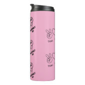 Paix, Amour, Feminist AF - bouteille d'eau (Tourné sur la droite)