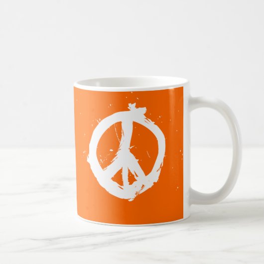 Paix. Amour. Java. Tasse - orange (Droite)