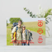 Paix, Amour, Joie - Carte de Noël (Debout devant)