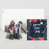 Paix Amour Joie | Carte de vacances photo (Devant / Derrière)