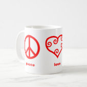 Paix Amour Joie - Tasse (Devant gauche)