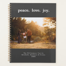Paix Amour Joie Vacances Noël Photo de famille