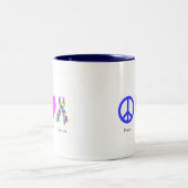 Paix. Amour. L'autisme. (couleur pastel) Mug (Centre)