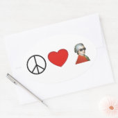 Paix, Amour, Mozart - sticker pour les mélomanes ! (Enveloppe)