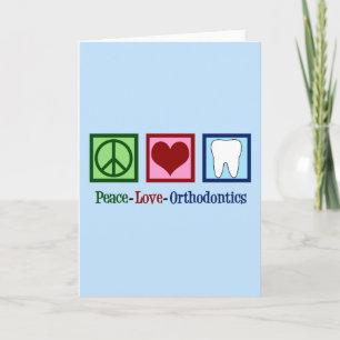 Paix Amour Orthodontie Carte de vacances Orthodont