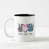 Paix, Amour, Paw Mug (Gauche)