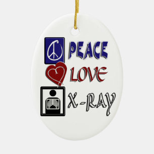 PAIX, AMOUR, RAYON X - ORNEMENT DE NOËL
