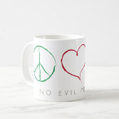 Paix, amour, singes Mugs (Devant gauche)