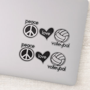 Paix, Amour, Sticker Volleyball