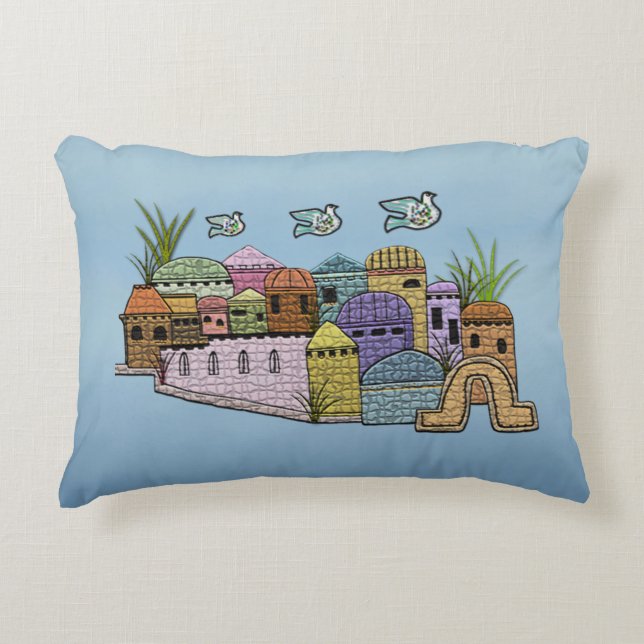 Paix au-dessus de coussin de Jérusalem (Devant)