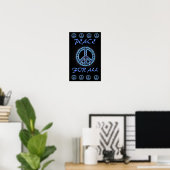 paix bleue pour tous poster (Bureau à domicile)