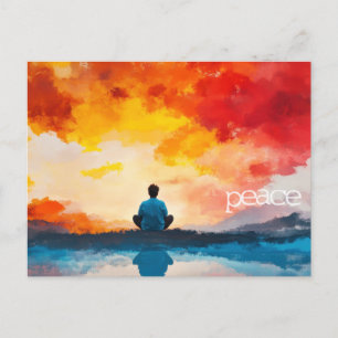 "paix" Carte postale biblique d'Isaïe 26:3.