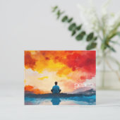 "paix" Carte postale de l'Écriture d'Isaïe 26:3. (Debout devant)