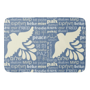 PAIX dans beaucoup des tapis de bain faits sur
