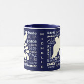 PAIX dans beaucoup des tasses nommées faites sur (Centre)