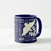 PAIX dans beaucoup des tasses nommées faites sur (Devant droit)