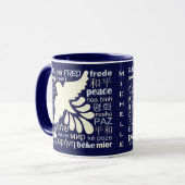PAIX dans beaucoup des tasses nommées faites sur (Devant gauche)