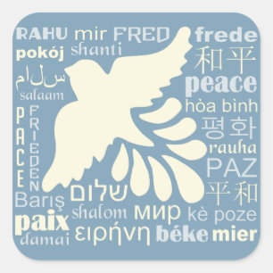 PAIX dans de nombreuses langues autocollants