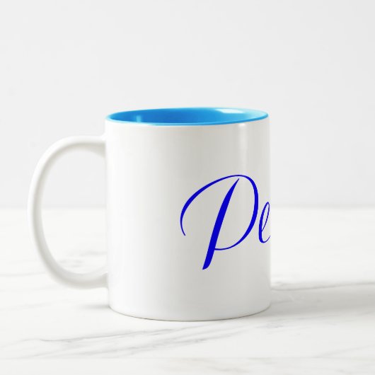 Paix dans la Mug Café Bleu (Gauche)