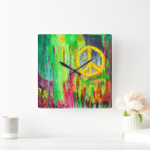 Paix dans Times Carré horloge murale (Maison)