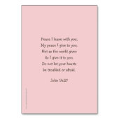 Paix de Jésus, Jean 14:27 Carte de prière (Dos)