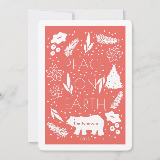 Paix de l'ours polaire sur Terre Carte rouge de No (Devant)