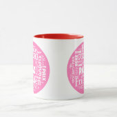 Paix de tasse de café dans des langues multiples (Centre)