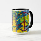 Paix dehors Mug (Devant droit)