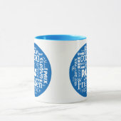 Paix dénommée de bleu/blanche de tasse dans des (Centre)