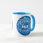 Paix dénommée de bleu/blanche de tasse dans des (Devant droit)