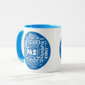 Paix dénommée de bleu/blanche de tasse dans des (Devant gauche)