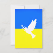 Paix Dove Ukraine Carte drapeau Liberté - Paix (Devant)