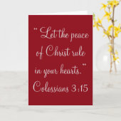 "Paix du Christ" Écriture Carte de voeux (Fleur jaune)