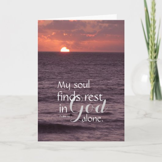 Paix en Dieu seule Carte de voeux (Devant)