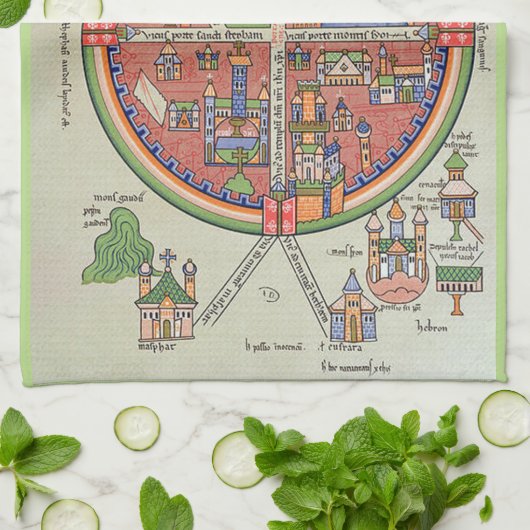 Paix en serviette de cuisine de Jérusalem (Plié)