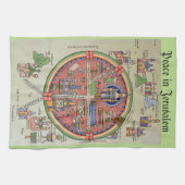 Paix en serviette de cuisine de Jérusalem (Horizontal)