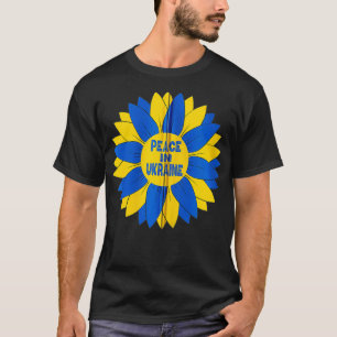 Paix en Ukraine Tshirt tournesol pour femmes Ukrai