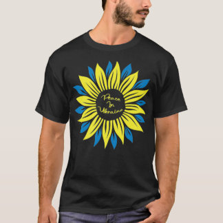 Paix en Ukraine Tshirt tournesol pour femmes Ukrai