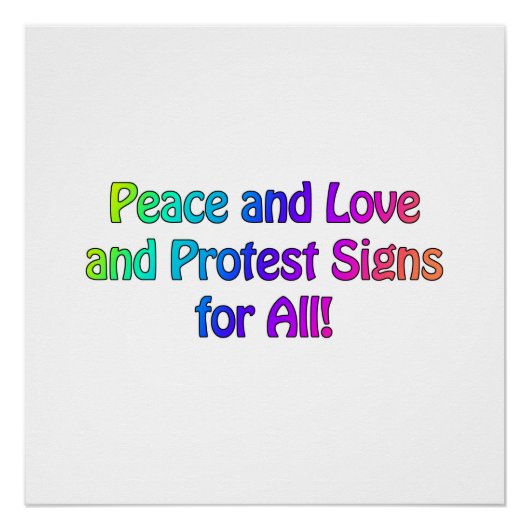 Paix et Amour et signes de protestation pour tous (Devant)