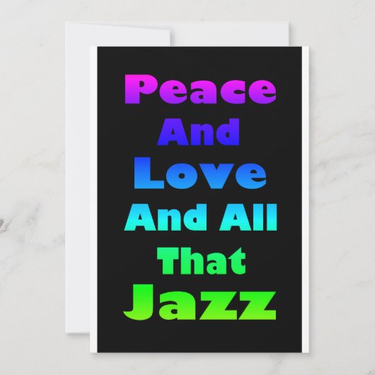 Paix et Amour et tout ce que Jazz Invitation (Devant)