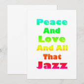 Paix et Amour et tout ce que Jazz Invitation (Devant / Derrière)