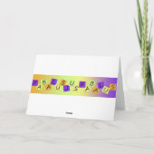 Paix et Amour Hippie Hippopotamus Carte d'annivers (Dos)